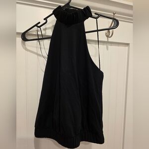 Express Black Ruched Halter Top